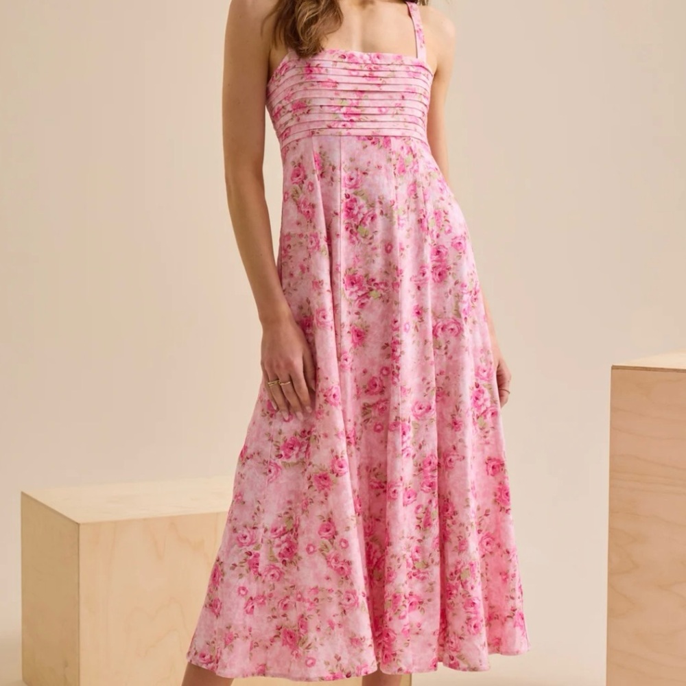 Altar'd State Pink Floral Maxi Dress